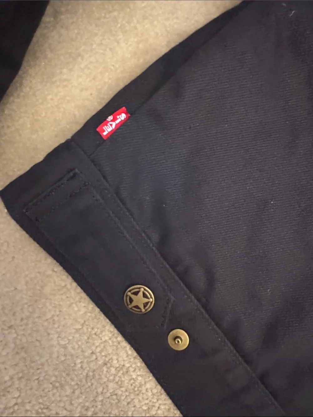 Levi's Black Stud-Trim Bomber Jacket